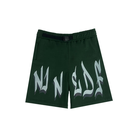 GREEN GRAFFITI SHORTS