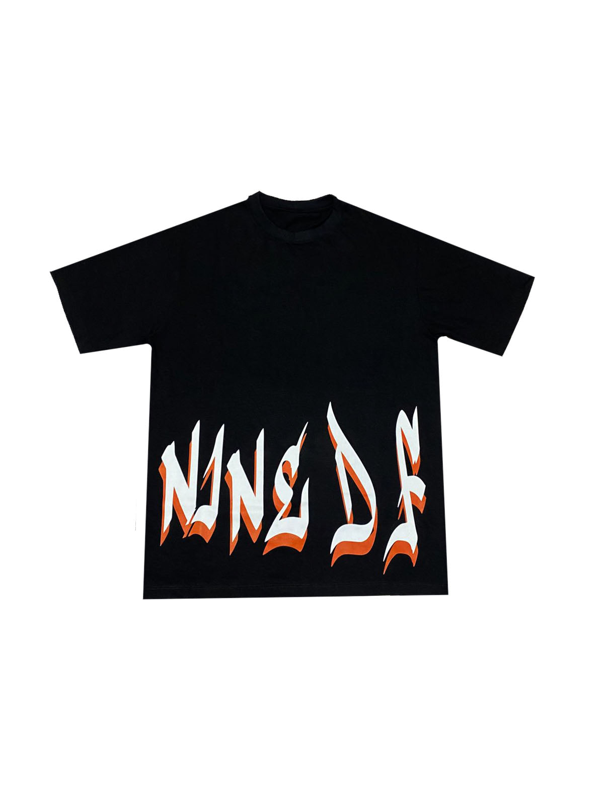 ORANGE BLACK GRAFFITI TEE