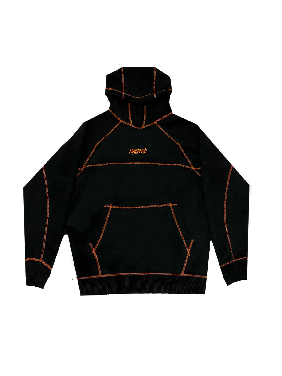 ORANGE BLACK ZIG HOODIE