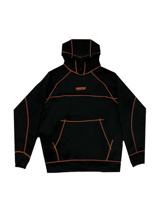 ORANGE BLACK ZIG HOODIE